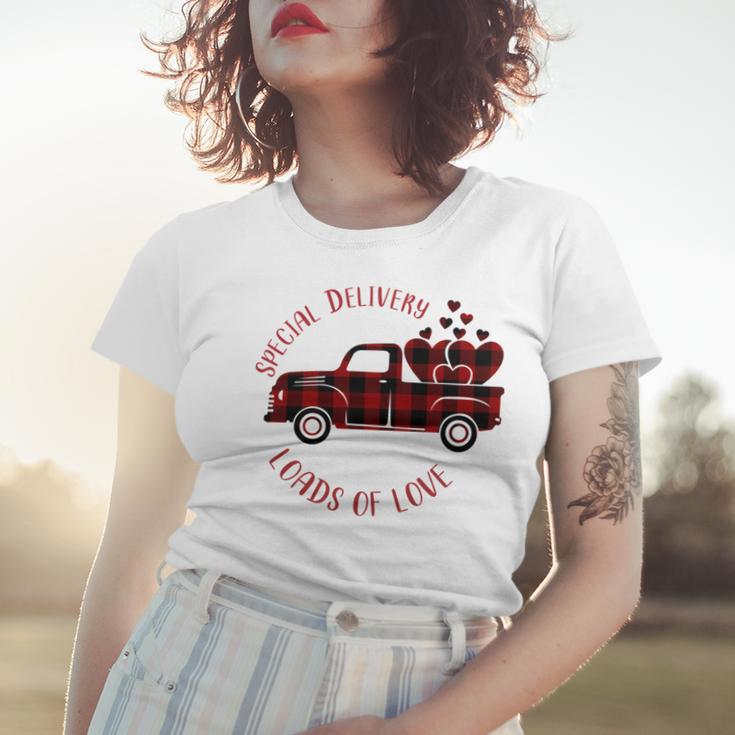 Special Delivery Valentines Car Red Plaid Women T-shirt Gifts for Her