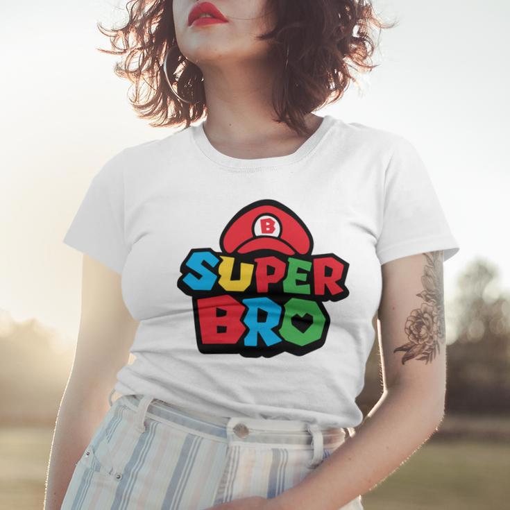 Super Bro Funny Brother Video Gaming Lover Gift Birthday Holiday By Mesa Cute Women T-shirt Gifts for Her