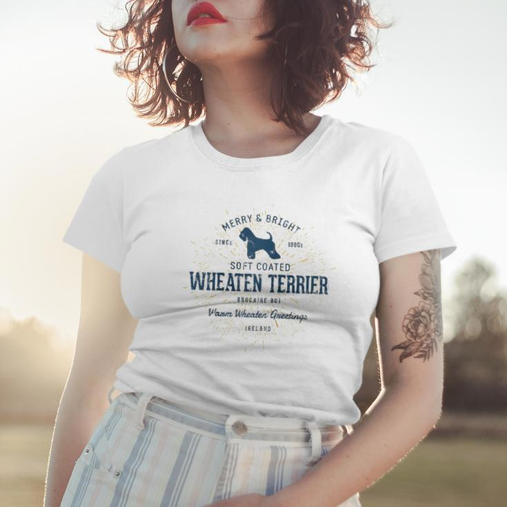 Vintage Style Retro Soft Coated Wheaten Terrier Raglan Baseball Tee Women T-shirt Gifts for Her