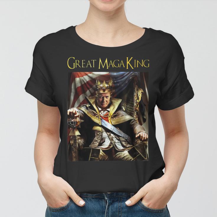 Anti Joe Biden Ultra Maga The Return Of The Great Maga King Women T-shirt