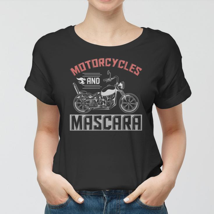 Bike Rider Women Motorcycle Biker Mascara Biking Biker Women T-shirt