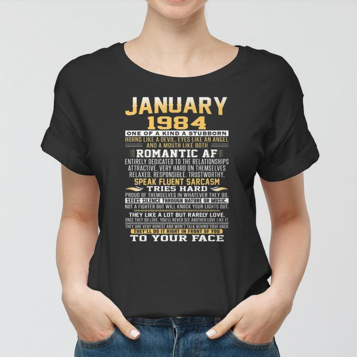 Born In January 1984 Facts S For Men Women Women T-shirt