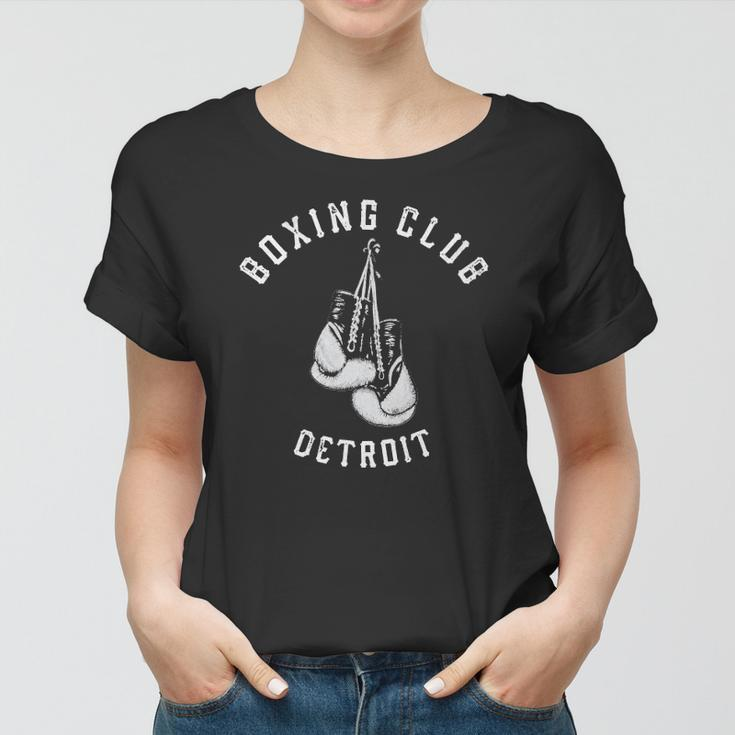 Boxing Club Detroit Distressed Gloves Women T-shirt