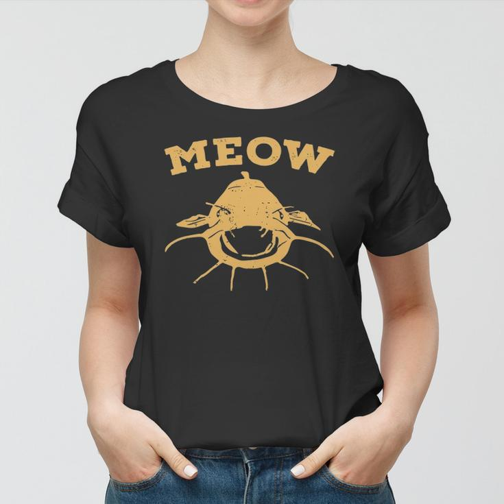 Catfish Fishing Fisherman Meow Catfish Women T-shirt