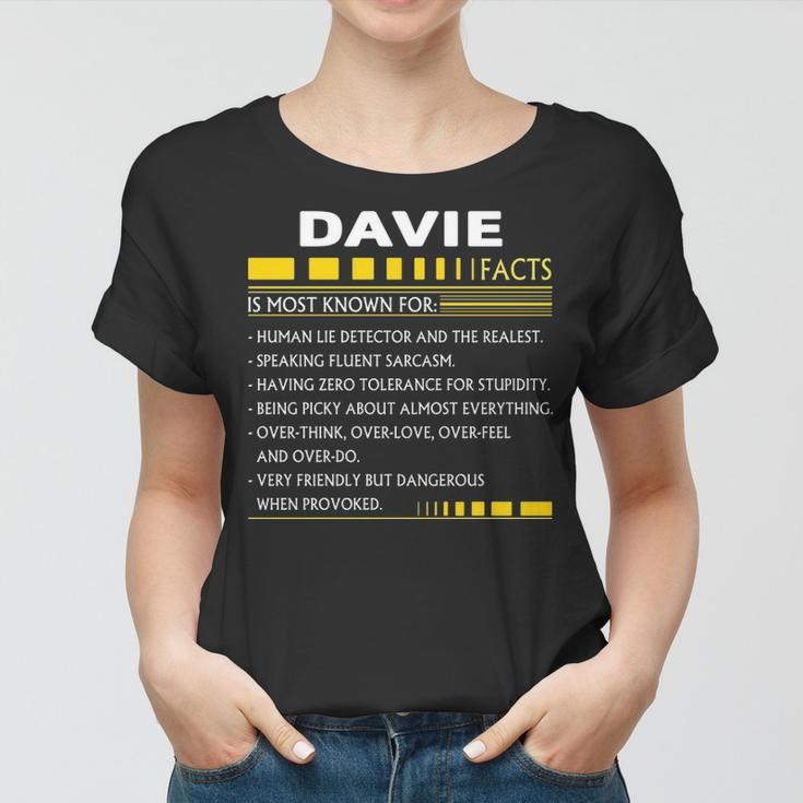 Davie Name Gift Davie Facts Women T-shirt