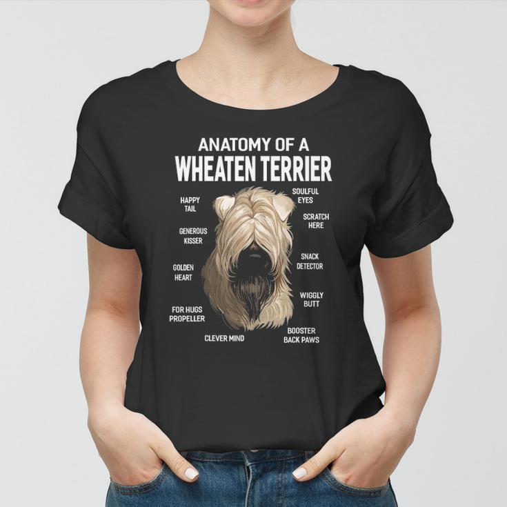 Dogs 365 Anatomy Of A Soft Coated Wheaten Terrier Dog Women T-shirt