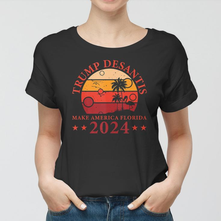 Donald Trump Tee Trump Desantis 2024 Make America Florida Women T-shirt