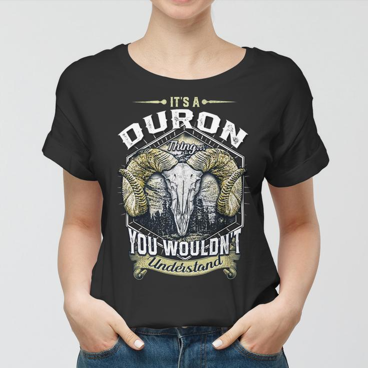 Duron Name Shirt Duron Family Name V4 Women T-shirt