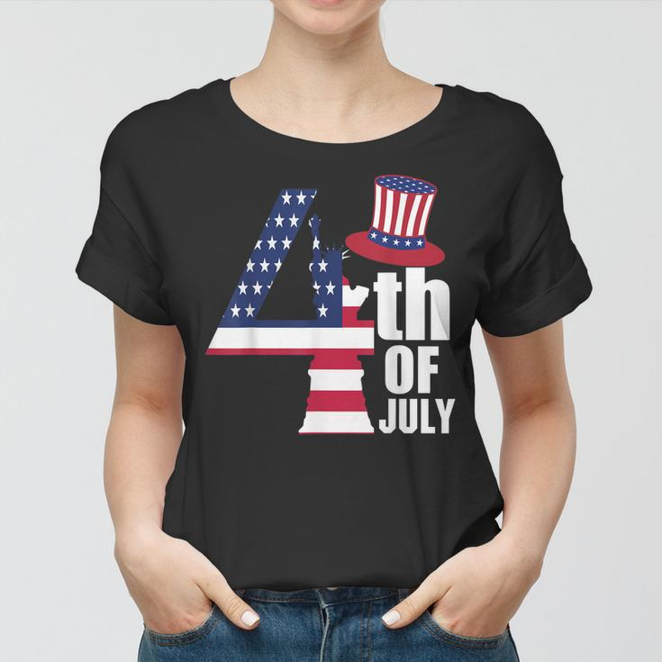 Fourth Of July United States Of America Us Flag 4Th Of July Women T-shirt