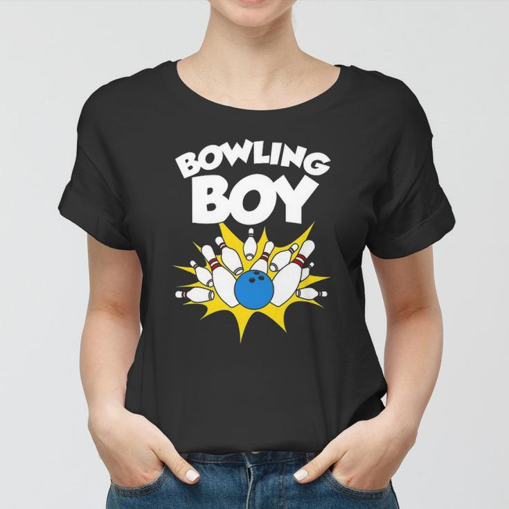 Funny Bowling Gift For Kids Cool Bowler Boys Birthday Party Women T-shirt