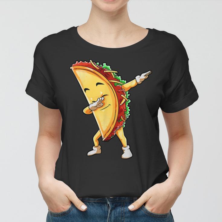 Funny Dabbing Taco Cinco De May Mexican Food Women T-shirt