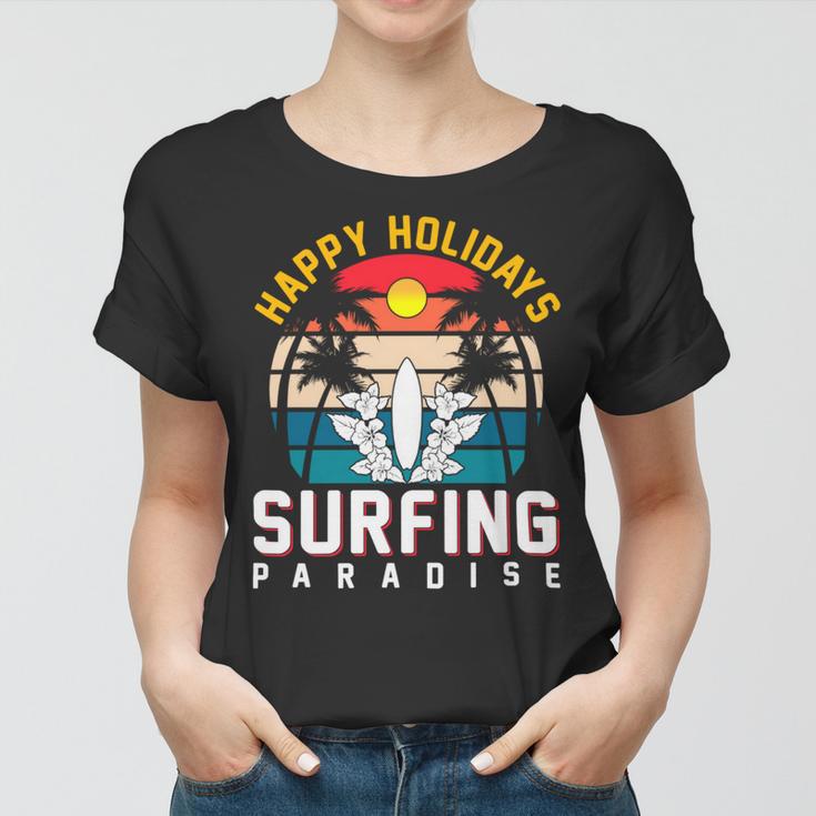 Funny Enjoy The Summer Holiday Summer Surfing Paradise Women T-shirt