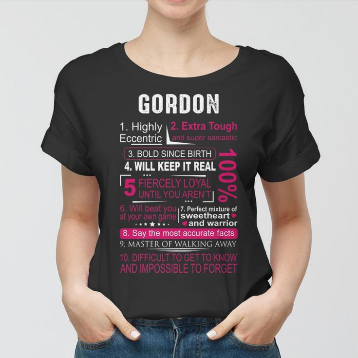 Gordon Name Gift Gordon Name Women T-shirt