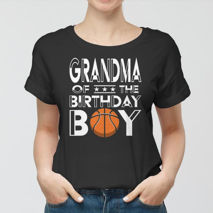 Grandma Of The Birthday Boy Party A Favorite Boy Basketball Women T-shirt