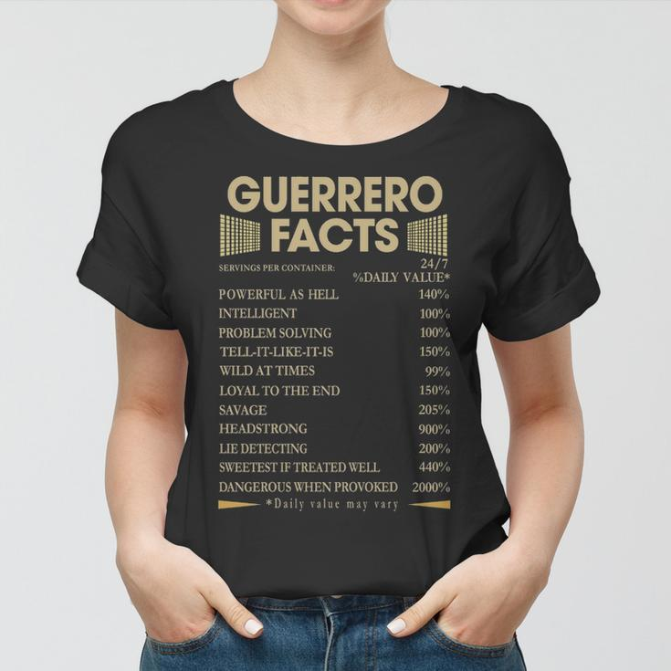 Guerrero Name Gift Guerrero Facts Women T-shirt