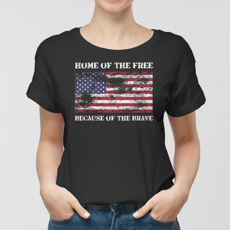 Home Of The Free Because Brave Grunge Women T-shirt