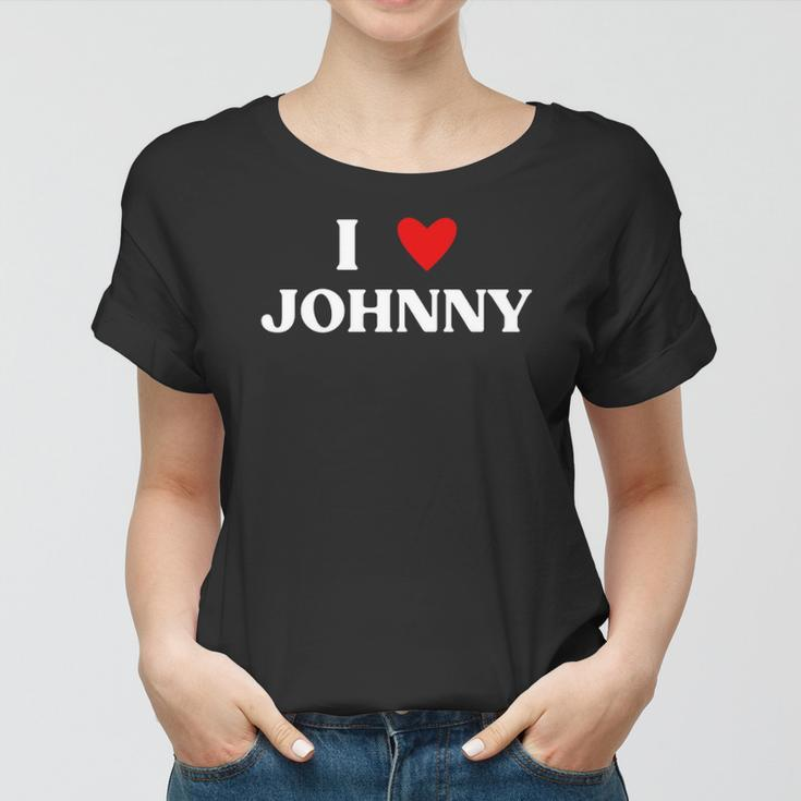 I Heart Johnny Red Heart Women T-shirt