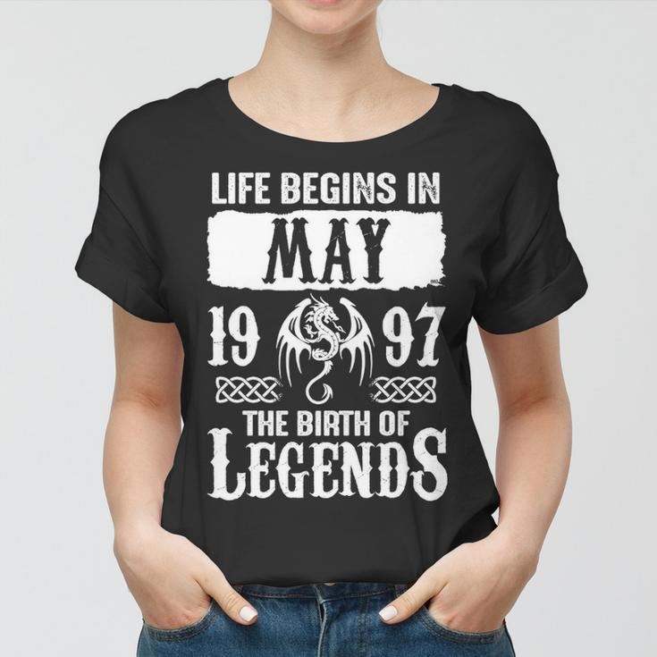 May 1997 Birthday Life Begins In May 1997 Women T-shirt
