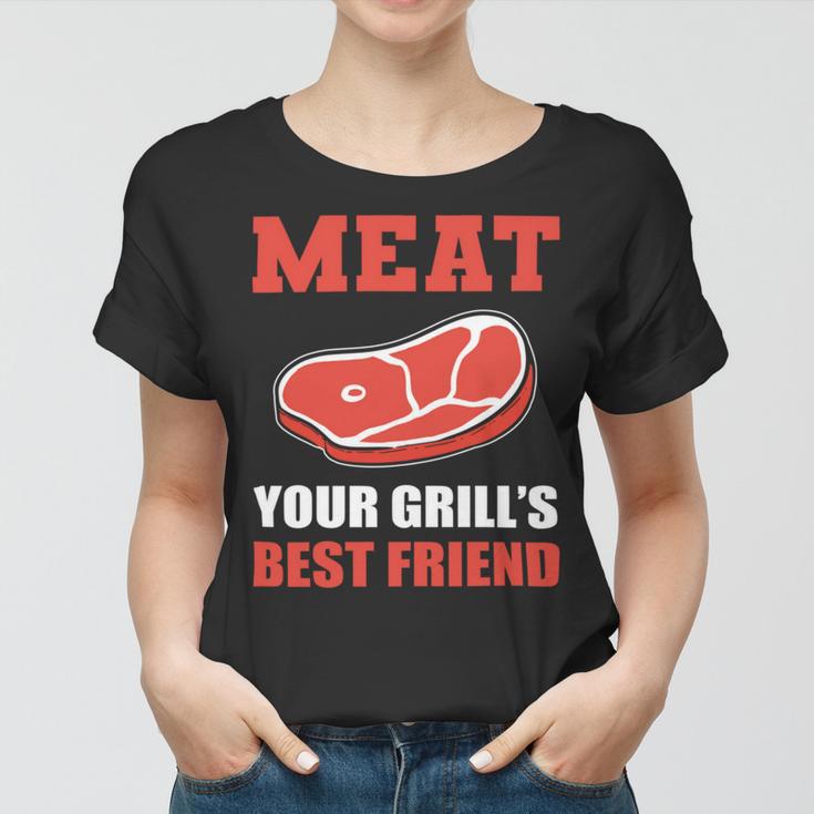 Meat Your Grill’S Best Friend Butcher Chef Cook Bbq Women T-shirt