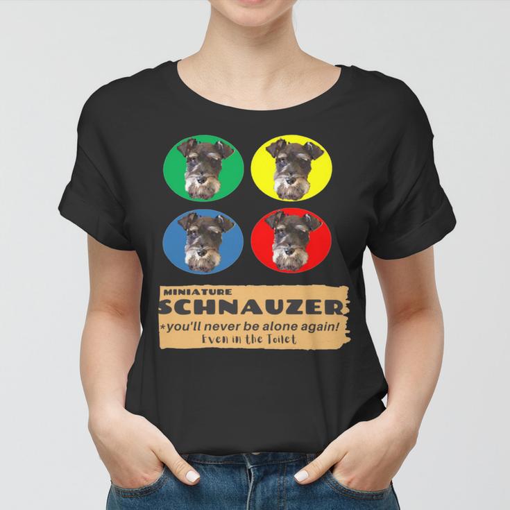 Miniature Schnauzer House Rule Cute & Loyal Dog Women T-shirt