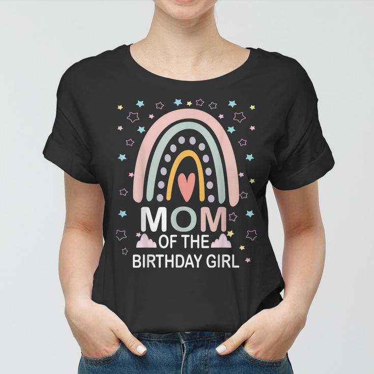 Mom Of The Birthday Girl Rainbow Family Matching Birthday Women T-shirt