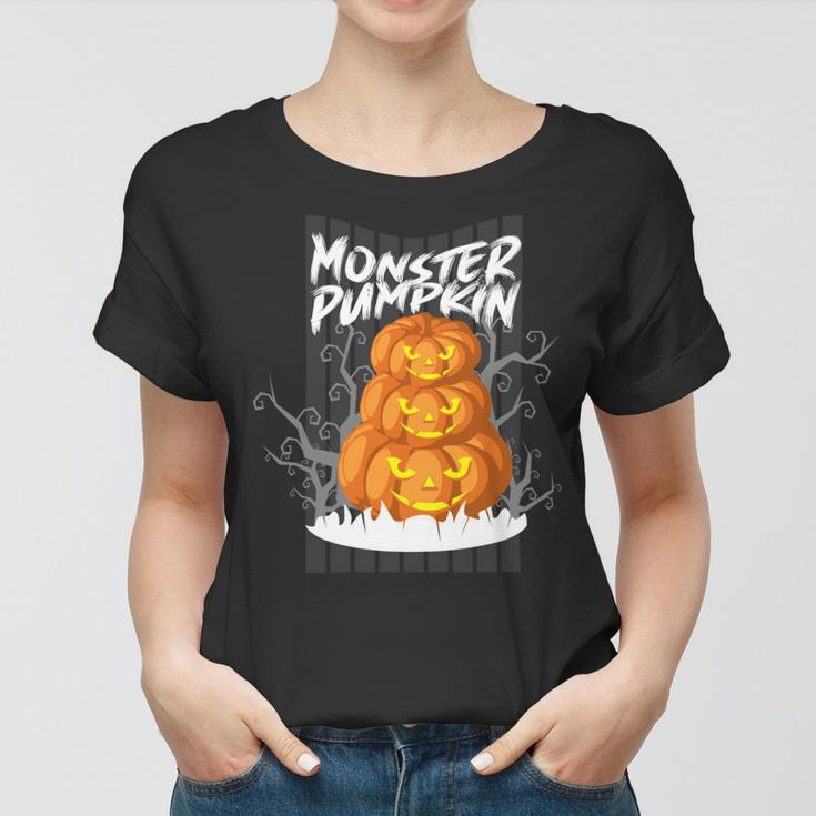 Monster Pumpkin Women T-shirt