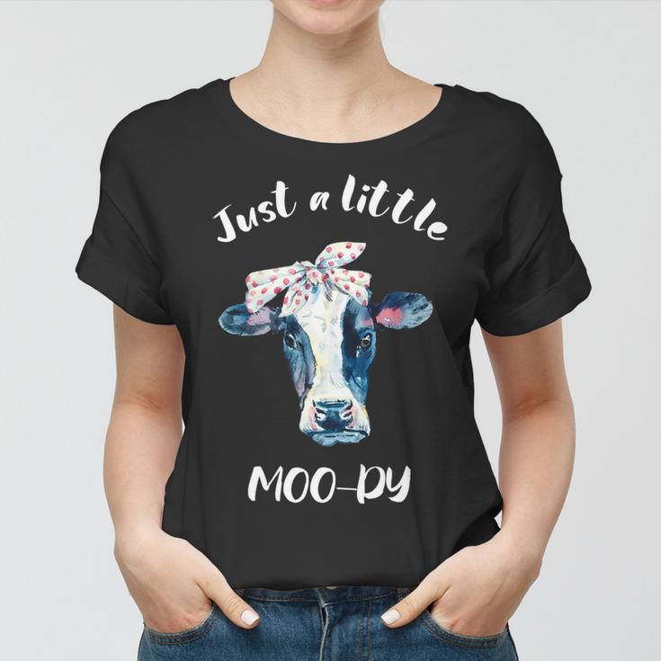 Moody Cow Lovers Farm Clothes Cowgirl Women T-shirt