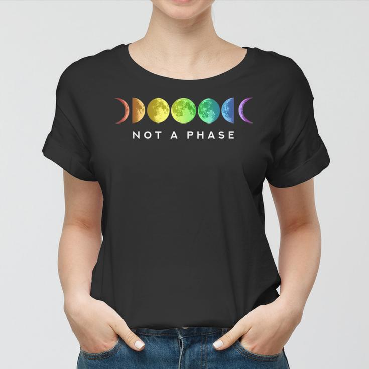 Not A Phase Moon Lgbt Gay Pride Women T-shirt