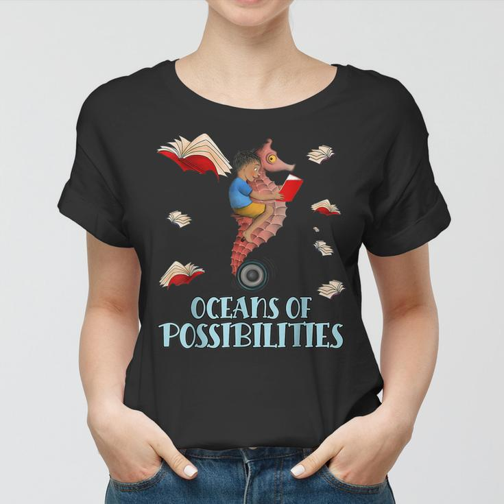 Oceans Of Possibilities Summer Reading 2022 Librarian Women T-shirt