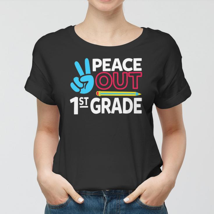 Peace Out 1St Grade Last Day Of School Teacher Girl Boy Women T-shirt
