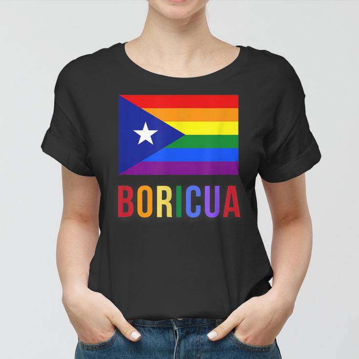 Puerto Rico Boricua Gay Pride Lgbt Rainbow Wepa Women T-shirt