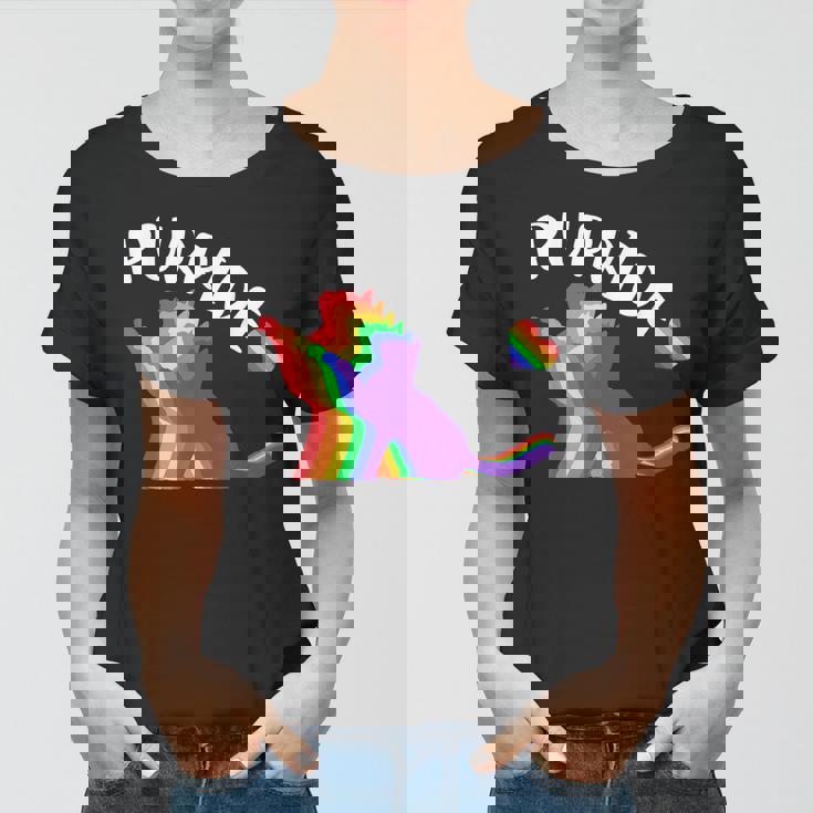 Purride Gay Pride Cat Pride Cat Cat Lgbtq Women T-shirt Purride Gay Pride Cat Pride Cat Cat Lgbtq Women T-shirt