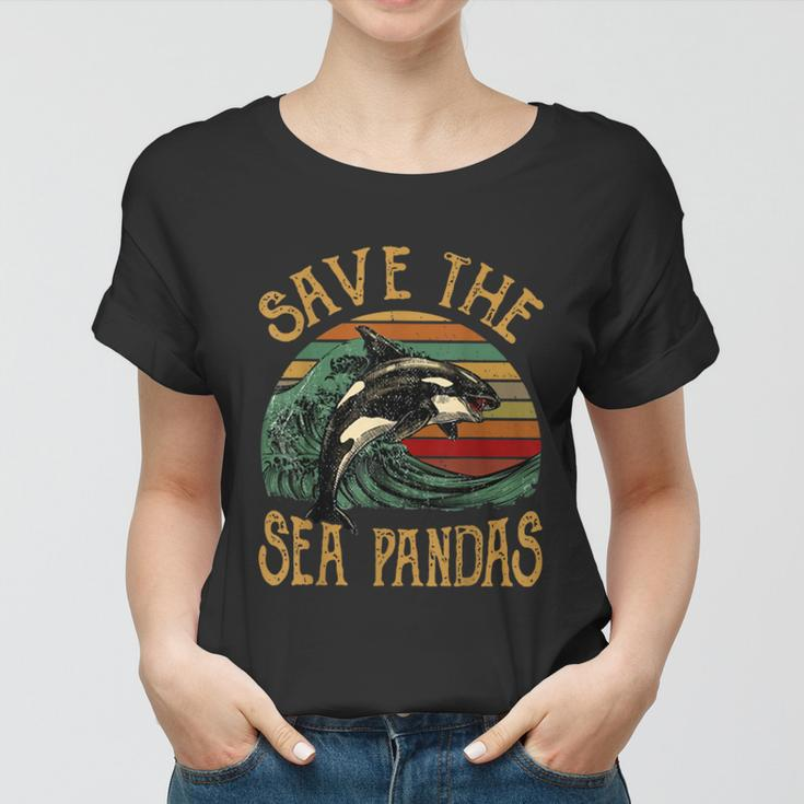 Rescue Killer Whale Orcas Save The Sea Pandas Marine Biology Women T-shirt