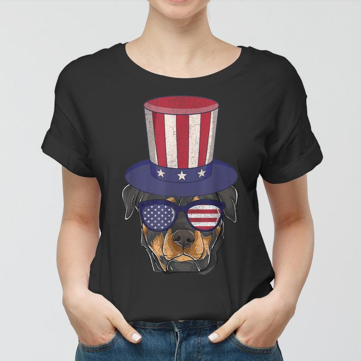 Rottweiler Patriotic Dog Mom & Dad 4Th Of July Usa Women T-shirt