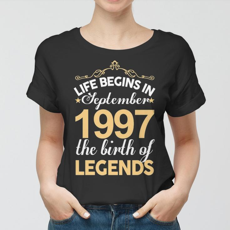 September 1997 Birthday Life Begins In September 1997 V2 Women T-shirt