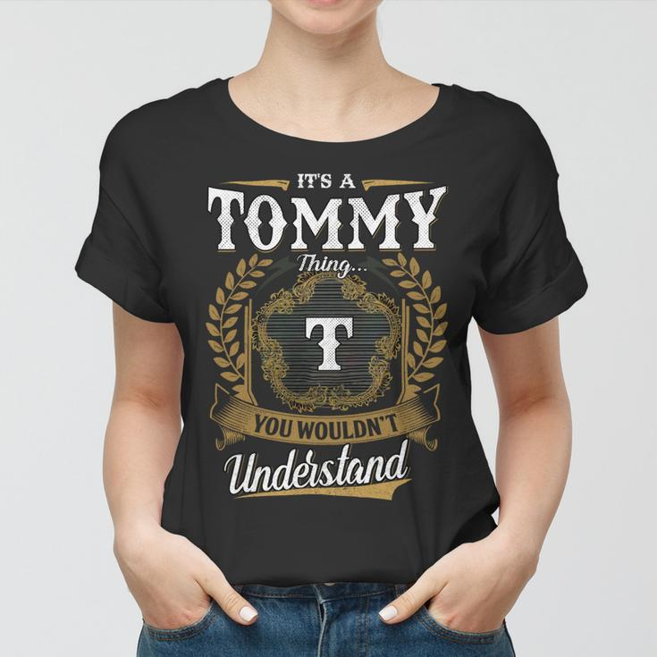 Tommy Blood Runs Through My Veins Name V2 Women T-shirt