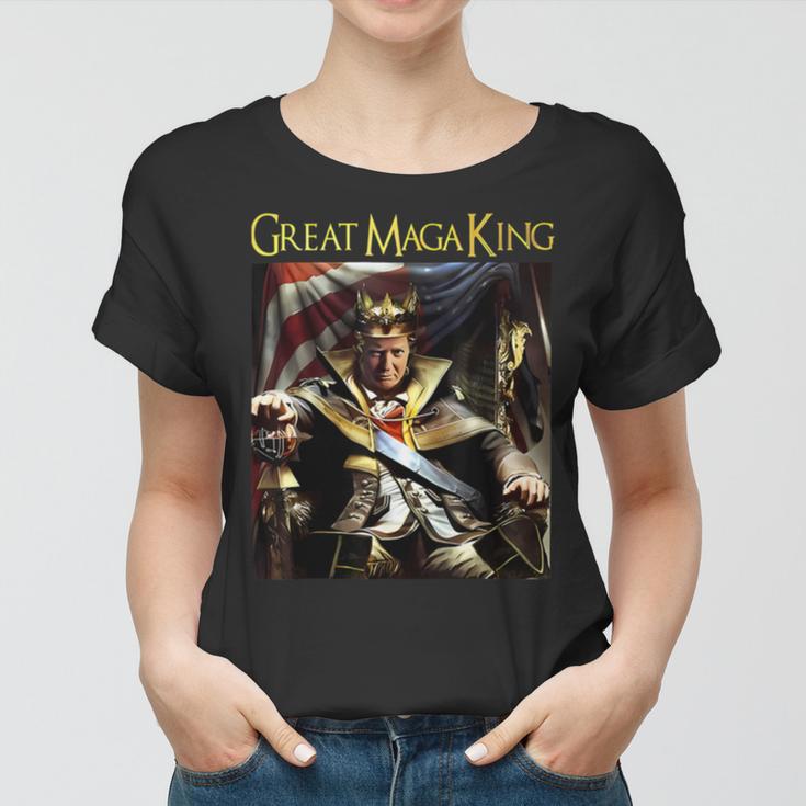 Ultra Maga Great Maga King Shirt Great Maga King Trump 2024 Women T-shirt