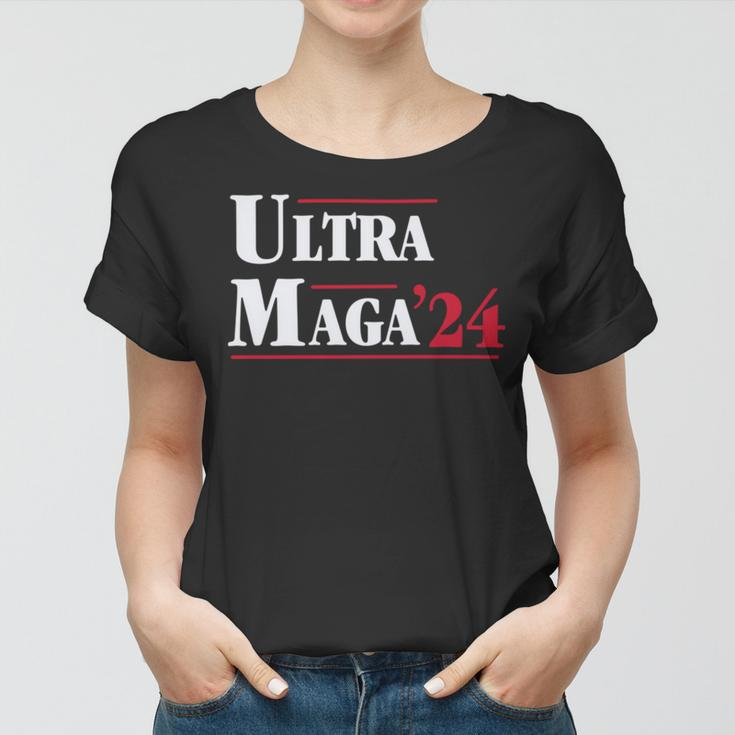 Ultra Maga Retro Style Red And White Text Women T-shirt