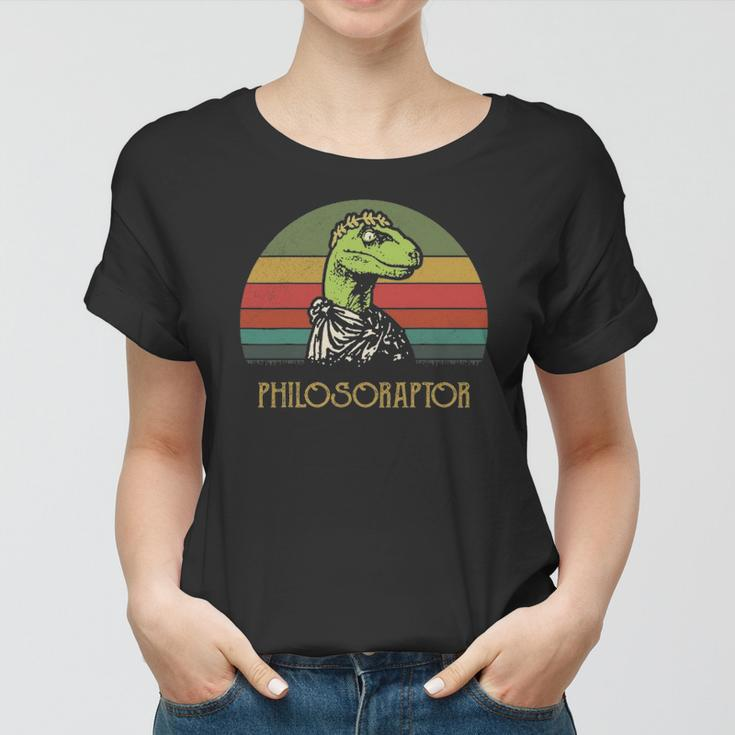 Vintage Philosoraptor Dinosaurs Lovers Gift Women T-shirt