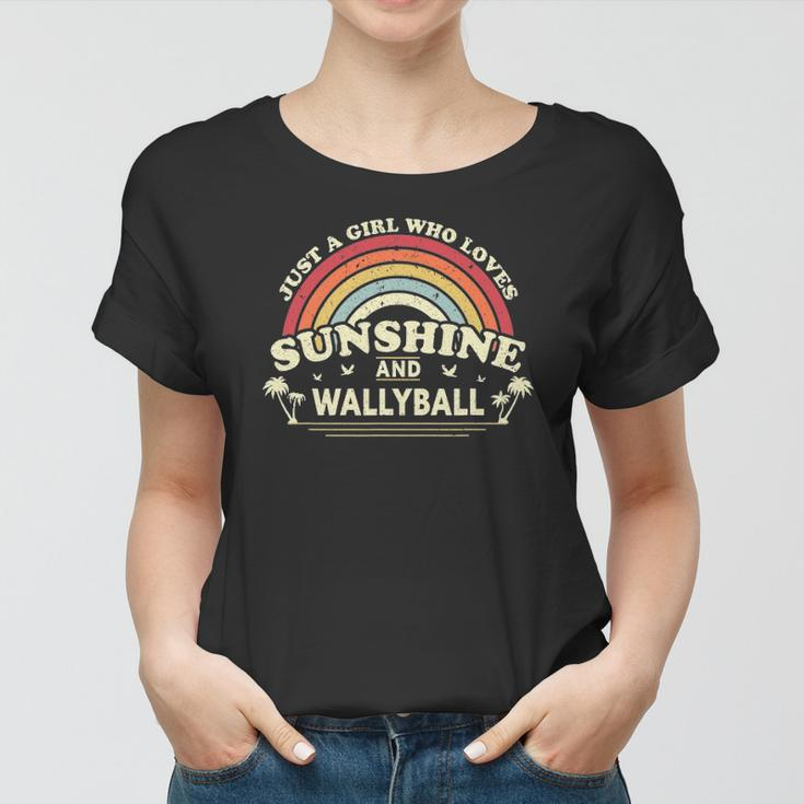 Wallyball A Girl Who Loves Sunshine And Wallyball Women T-shirt