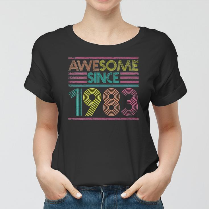 Womens Awesome Since 1983 39Th Birthday Gifts 39 Years Old Women T-shirt