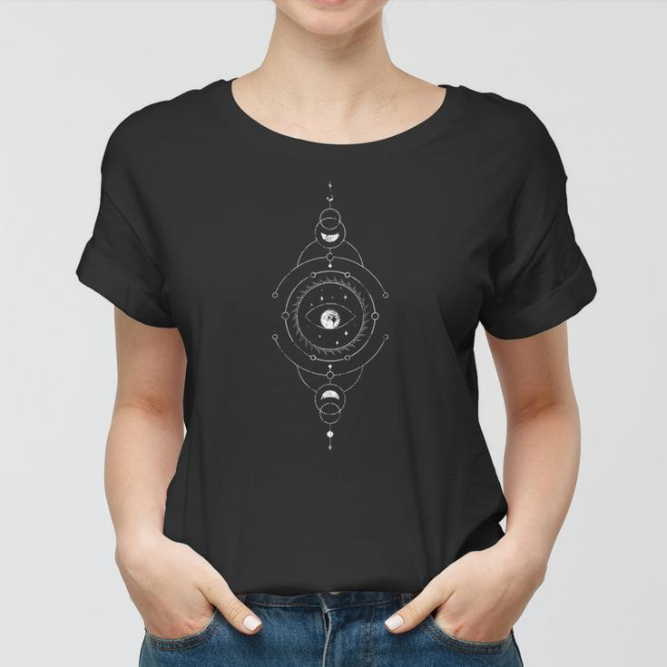 Womens Boho Alchemy Sun Moon Astrology Gift Women T-shirt
