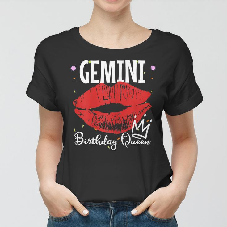 Womens Gemini Birthday Queen Women T-shirt