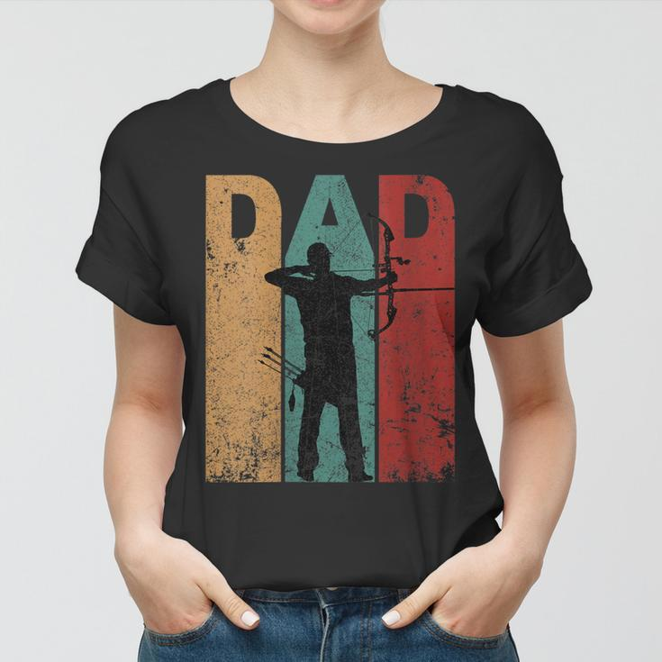 Womens Vintage Archery Dad Fathers Day Archer Daddy 4Th Of July Women T-shirt