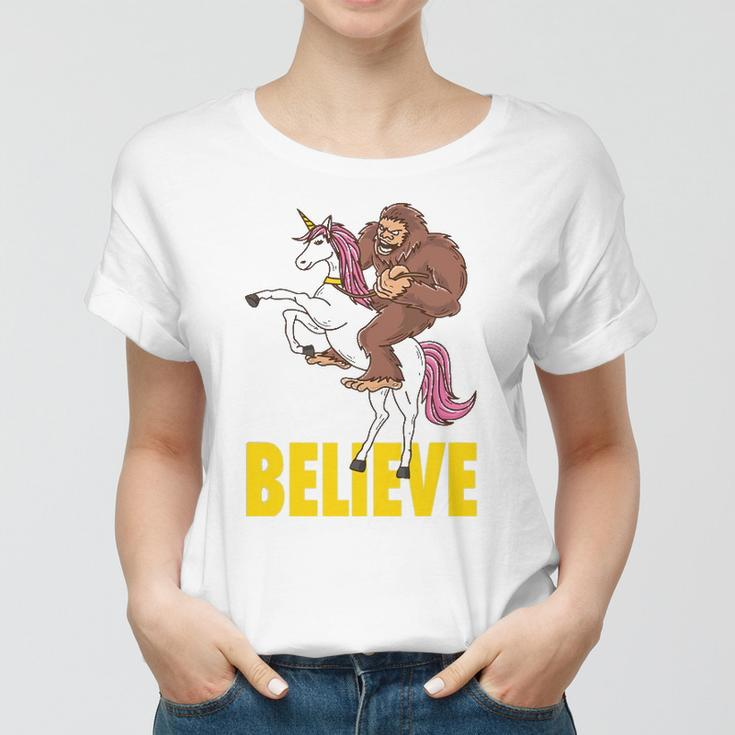 Bigfoot Unicorn Sasquatch Tee Men Women Kids Gift Women T-shirt