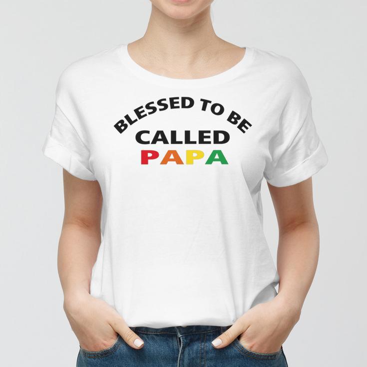 Blessed To Be Called Papa Sticker Women T-shirt