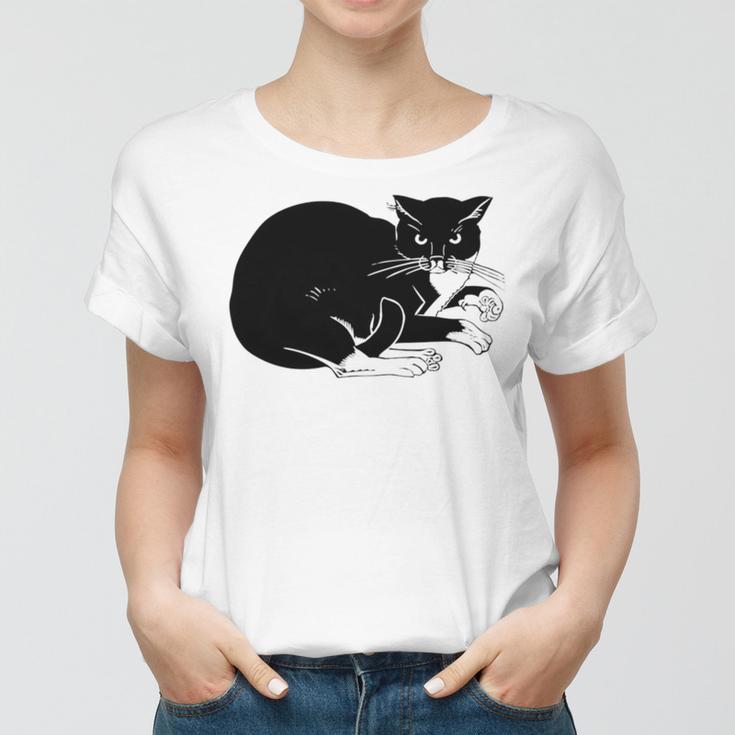 Cat Cut Cat Cat Lovers Black Cat Funny Cat Birthday Cat Gift Cat Danger Kitty V3 Women T-shirt