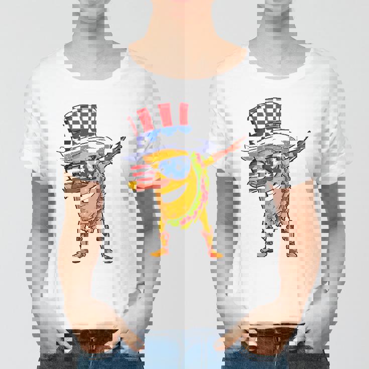 Dabbing Uncle Sam Taco 4Th Of July Kids Boys Girls Women T-shirt