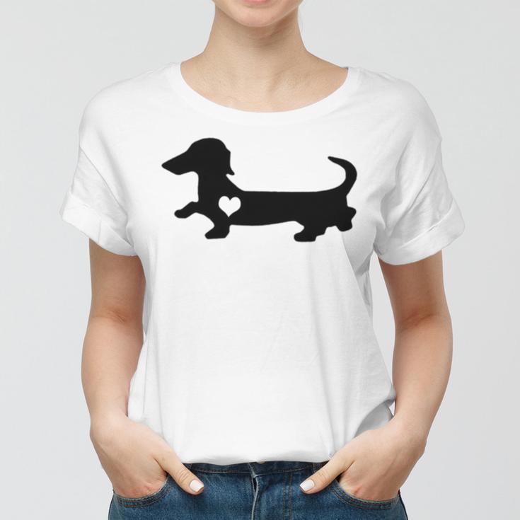 Dachshund Heart Dog Lover Women T-shirt