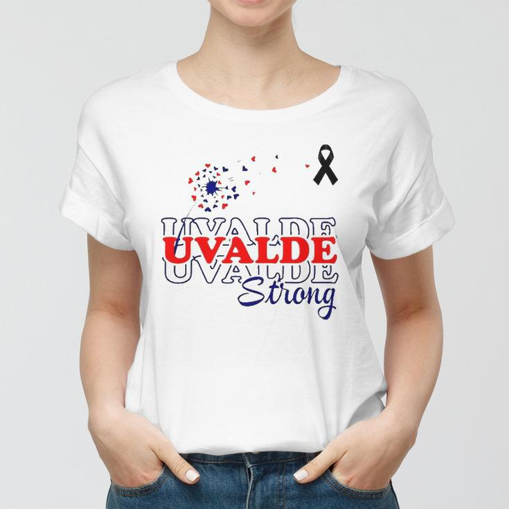 Dandelion Uvalde Strong Texas Strong Pray Protect Kids Not Guns Women T-shirt